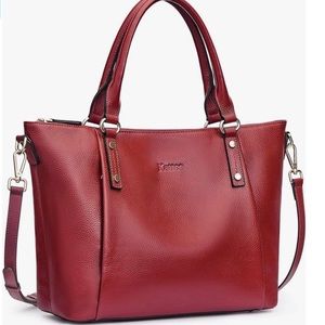 Kattee red leather bag